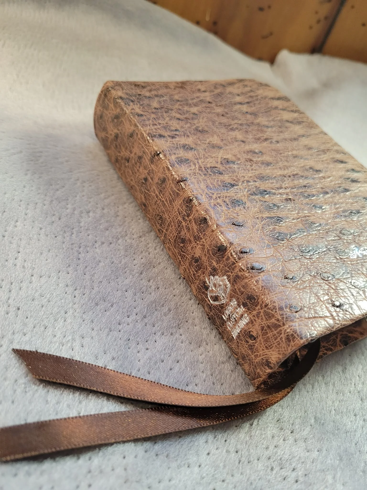 Distressed brown ostrich.
